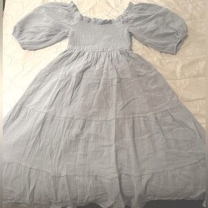 Blue Sun/Spring Dress, Long, Puffy Sleeves